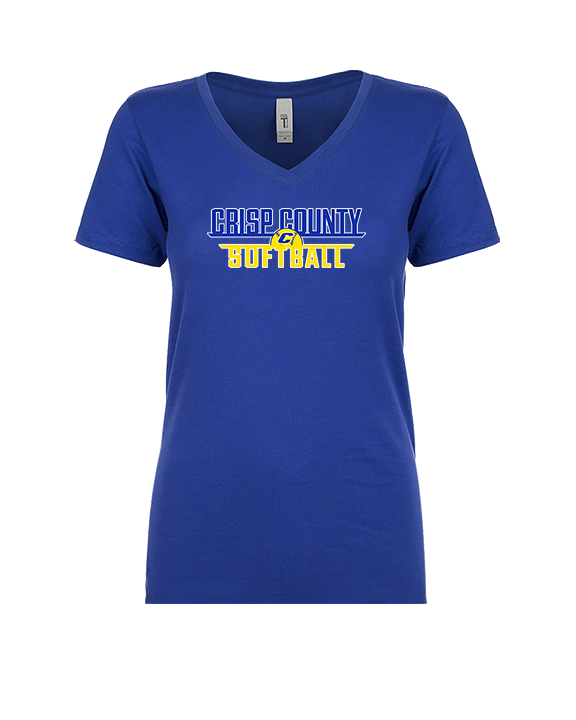 Crisp County HS Softball Logo 01 - Womens Vneck