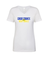 Crisp County HS Softball Logo 01 - Womens Vneck