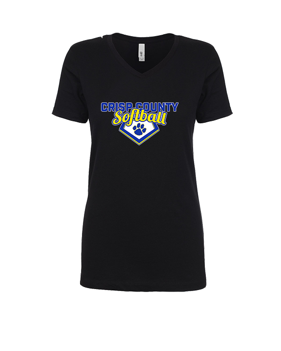 Crisp County HS Softball Logo 02 - Womens Vneck