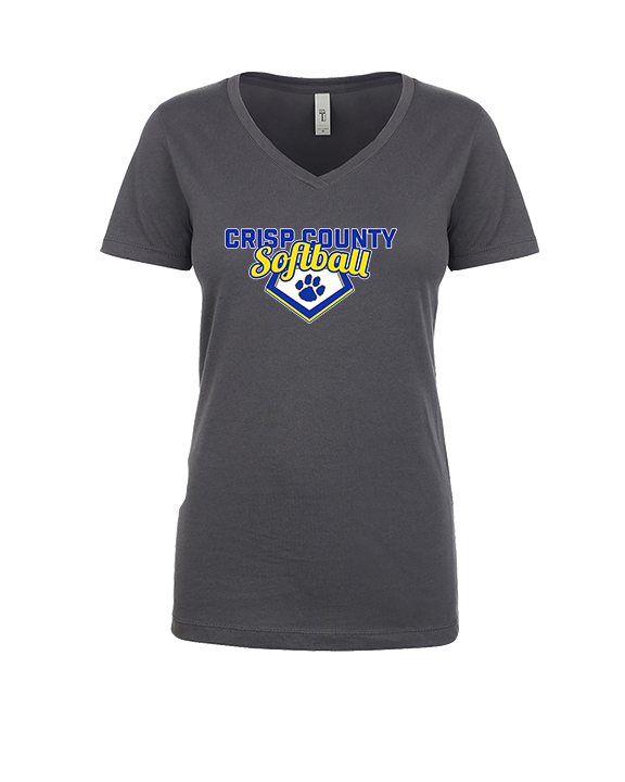 Crisp County HS Softball Logo 02 - Womens Vneck