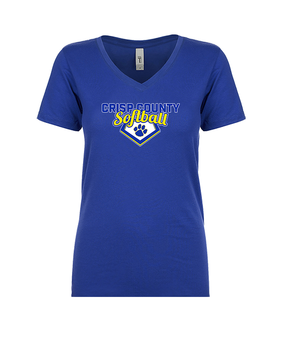 Crisp County HS Softball Logo 02 - Womens Vneck