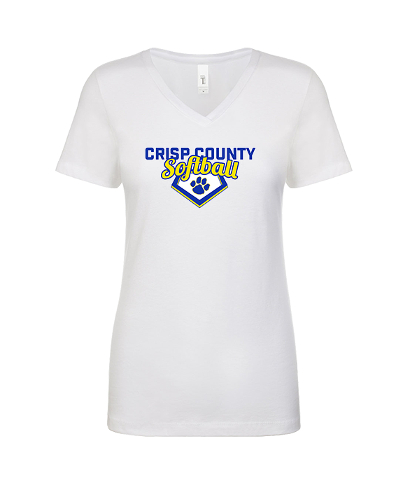 Crisp County HS Softball Logo 02 - Womens Vneck