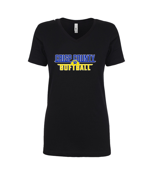 Crisp County HS Softball Logo 03 - Womens Vneck
