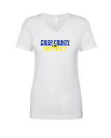 Crisp County HS Softball Logo 03 - Womens Vneck