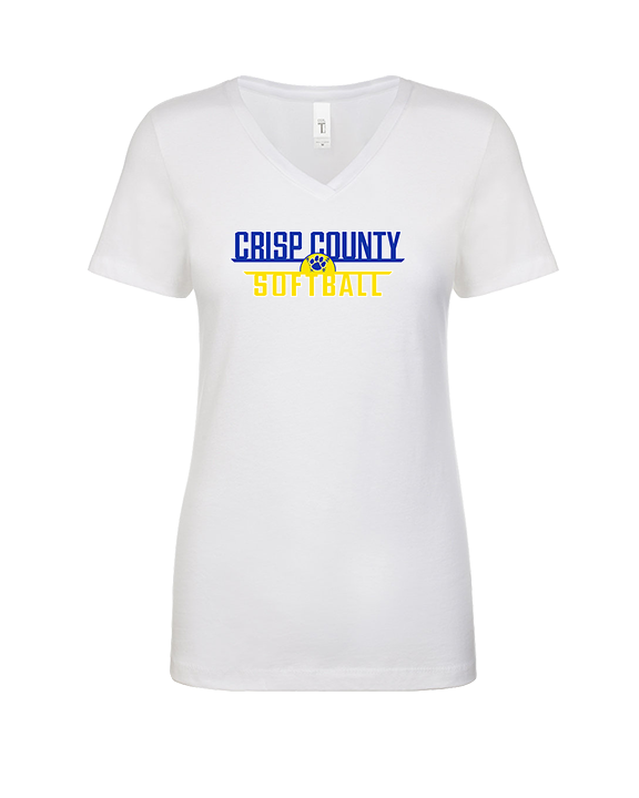 Crisp County HS Softball Logo 03 - Womens Vneck