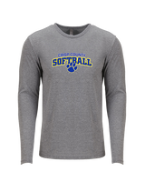 Crisp County HS Softball Logo 04 - Tri-Blend Long Sleeve