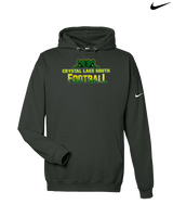 Crystal Lake South HS Football Splatter - Nike Club Fleece Hoodie