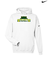 Crystal Lake South HS Football Stacked - Nike Club Fleece Hoodie