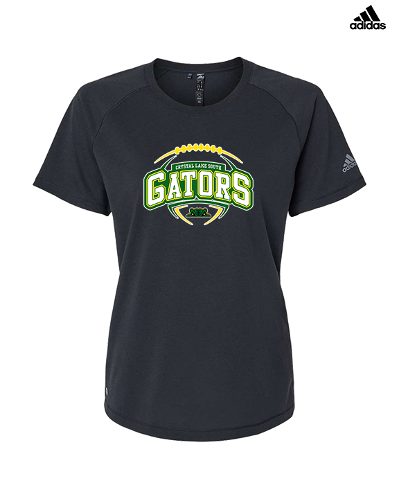 Crystal Lake South HS Football Toss - Womens Adidas Performance Shirt