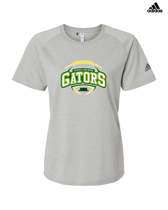 Crystal Lake South HS Football Toss - Womens Adidas Performance Shirt