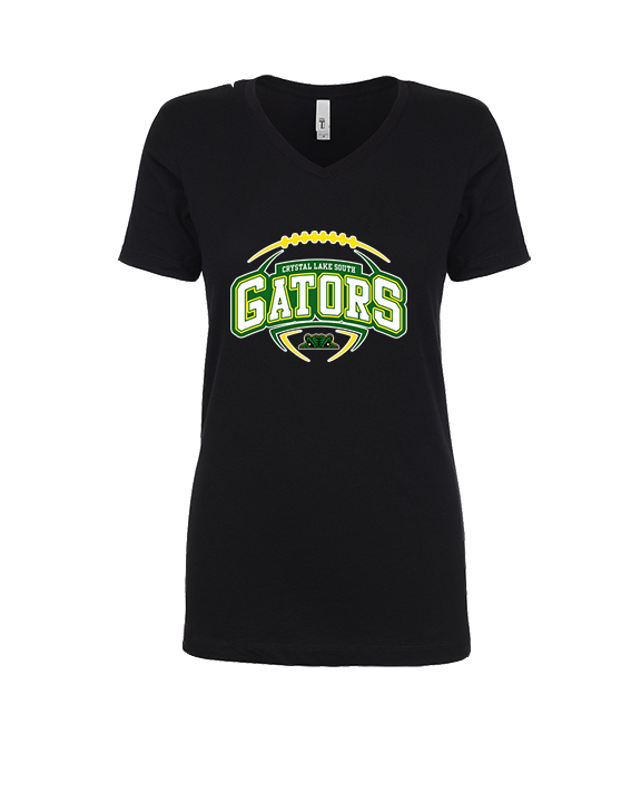 Crystal Lake South HS Football Toss - Womens Vneck