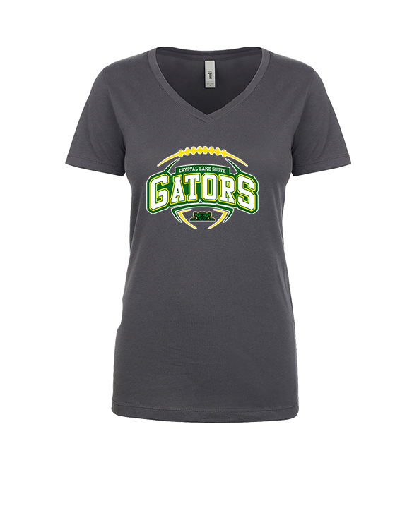 Crystal Lake South HS Football Toss - Womens Vneck