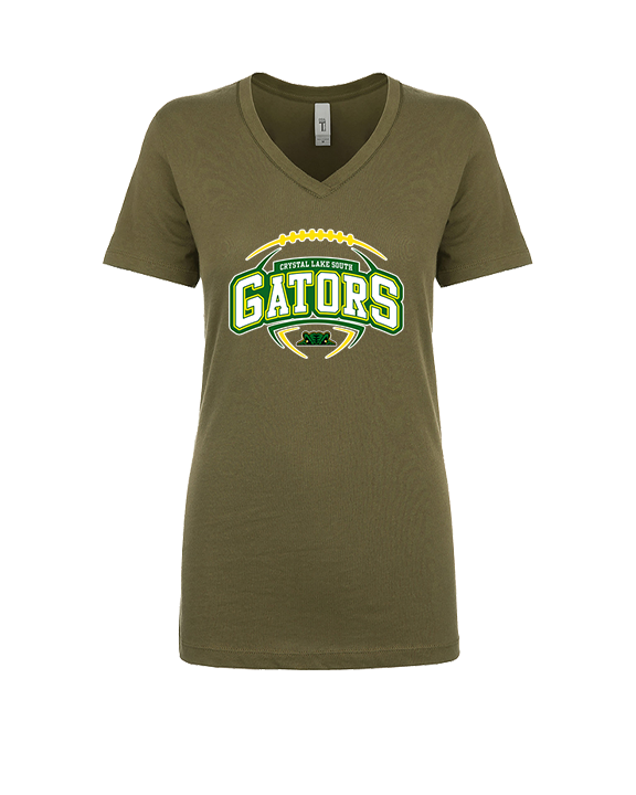Crystal Lake South HS Football Toss - Womens Vneck