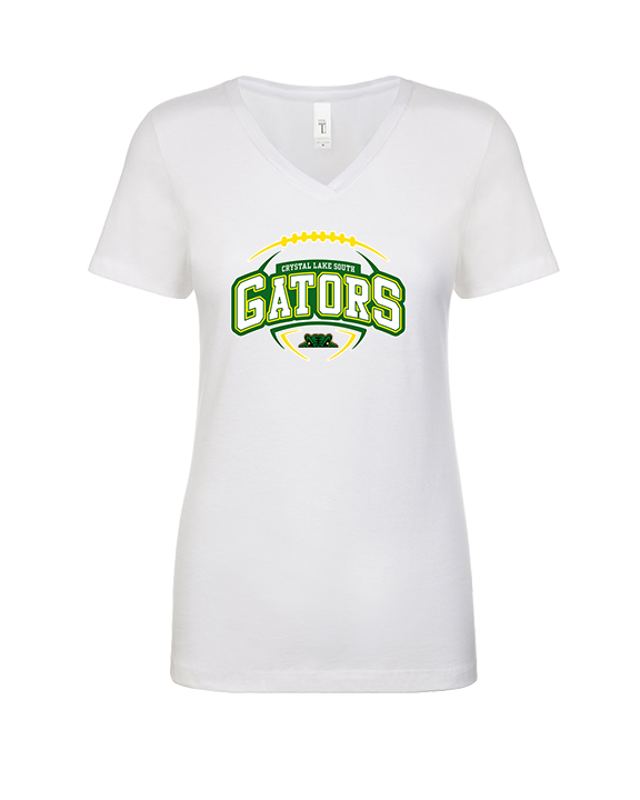 Crystal Lake South HS Football Toss - Womens Vneck