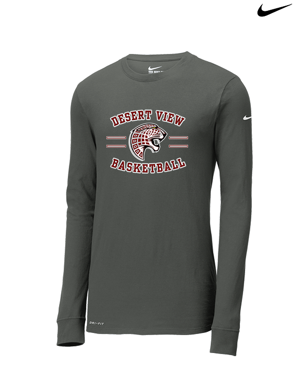 Desert View HS Boys Basketball Curve - Mens Nike Longsleeve