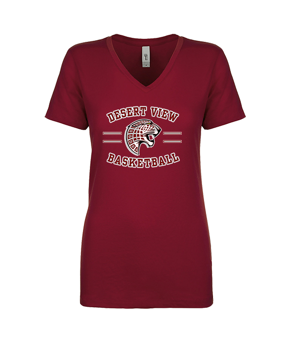 Desert View HS Boys Basketball Curve - Womens Vneck