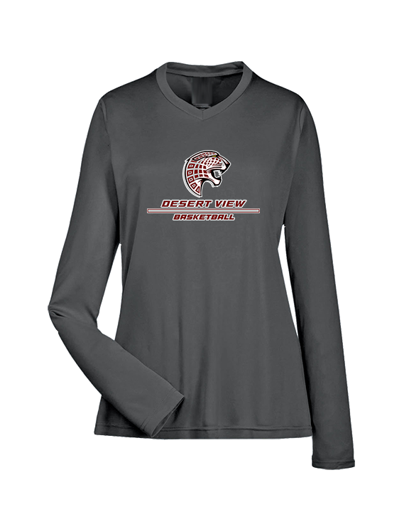 Desert View HS Boys Basketball Split - Womens Performance Longsleeve