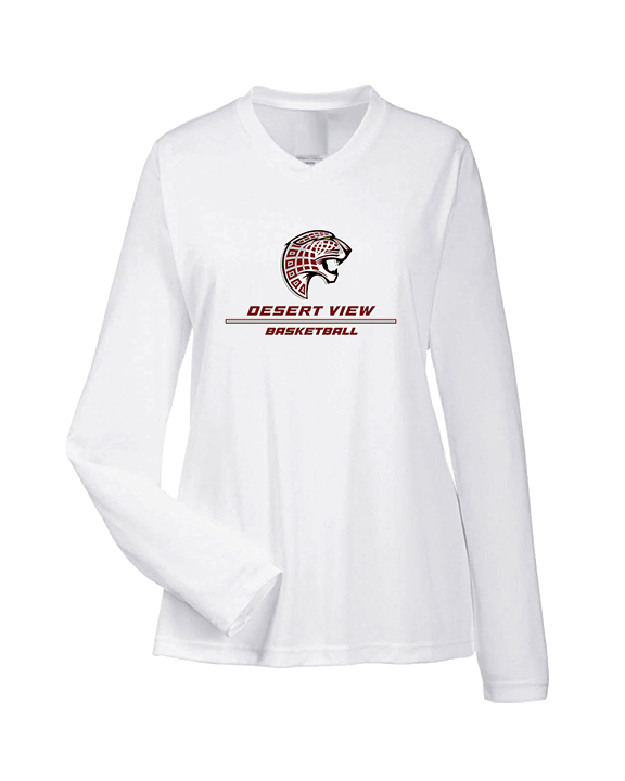 Desert View HS Boys Basketball Split - Womens Performance Longsleeve