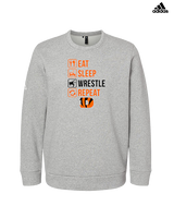 Douglas HS Wrestling Eat Sleep Wrestle - Mens Adidas Crewneck