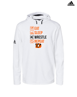 Douglas HS Wrestling Eat Sleep Wrestle - Mens Adidas Hoodie