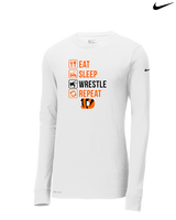 Douglas HS Wrestling Eat Sleep Wrestle - Mens Nike Longsleeve