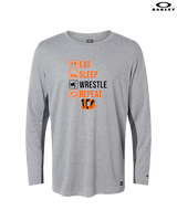 Douglas HS Wrestling Eat Sleep Wrestle - Mens Oakley Longsleeve
