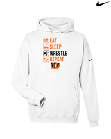 Douglas HS Wrestling Eat Sleep Wrestle - Nike Club Fleece Hoodie
