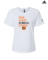Douglas HS Wrestling Eat Sleep Wrestle - Womens Adidas Performance Shirt