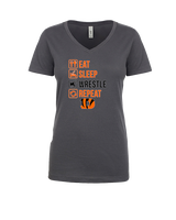 Douglas HS Wrestling Eat Sleep Wrestle - Womens Vneck