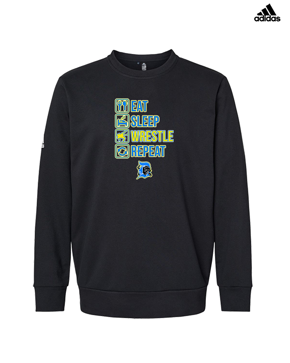 Dudley HS Wrestling Eat Sleep - Mens Adidas Crewneck