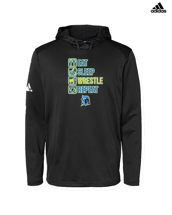 Dudley HS Wrestling Eat Sleep - Mens Adidas Hoodie
