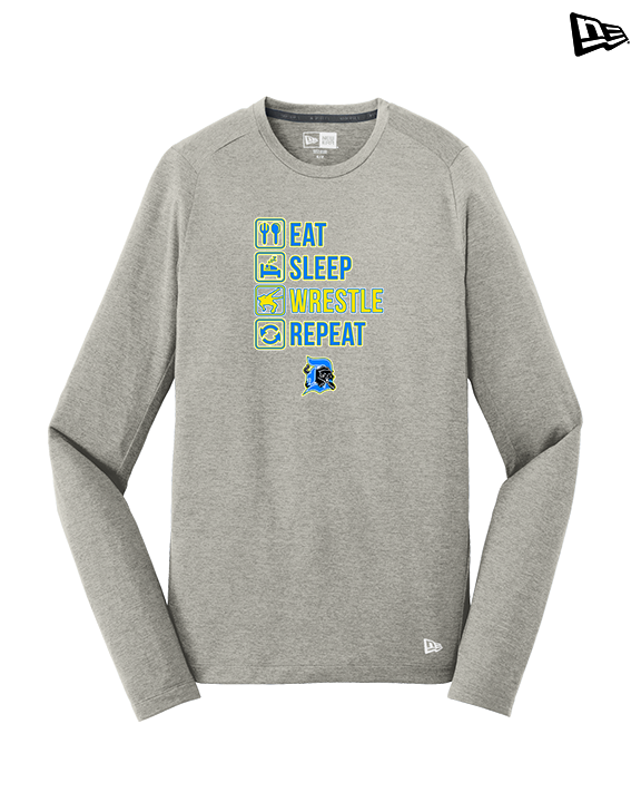 Dudley HS Wrestling Eat Sleep - New Era Performance Long Sleeve