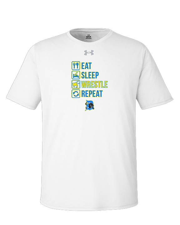 Dudley HS Wrestling Eat Sleep - Under Armour Mens Team Tech T-Shirt