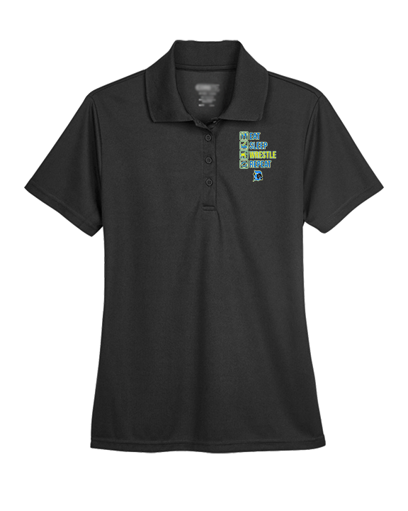 Dudley HS Wrestling Eat Sleep - Womens Polo