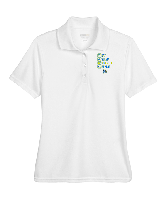 Dudley HS Wrestling Eat Sleep - Womens Polo