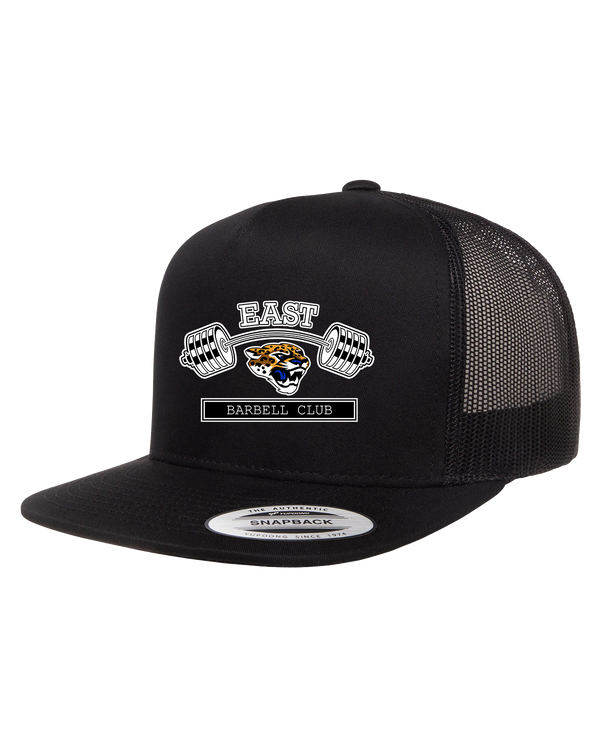 East Jessamine HS Barbell Club Logo 02 - 5-Panel Classic Trucker Cap