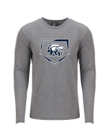East Jackson HS Softball Plate - Tri-Blend Long Sleeve