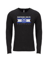 Eastside Colts Football Stamp - Tri-Blend Long Sleeve