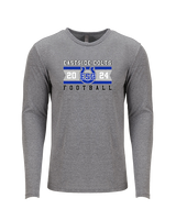 Eastside Colts Football Stamp - Tri-Blend Long Sleeve