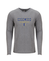 Edgewood HS Baseball Block - Tri-Blend Long Sleeve