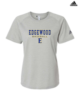 Edgewood HS Baseball Block - Womens Adidas Performance Shirt