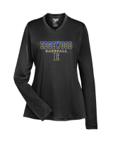 Edgewood HS Baseball Block - Womens Performance Longsleeve