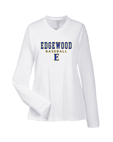Edgewood HS Baseball Block - Womens Performance Longsleeve