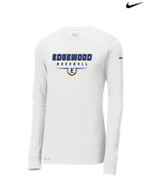 Edgewood HS Baseball Design - Mens Nike Longsleeve