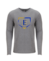 Edgewood HS Baseball Plate - Tri-Blend Long Sleeve