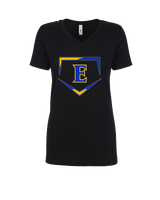 Edgewood HS Baseball Plate - Womens Vneck
