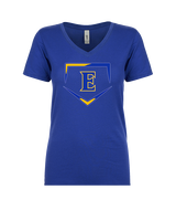Edgewood HS Baseball Plate - Womens Vneck