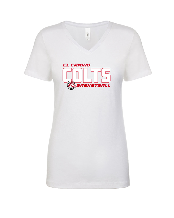 El Camino HS Boys Basketball Bold - Womens Vneck