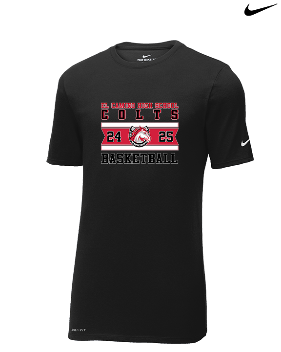 El Camino HS Boys Basketball Stamp - Mens Nike Cotton Poly Tee