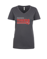Fishers HS Boys Volleyball Stripes - Womens Vneck
